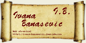 Ivana Banašević vizit kartica